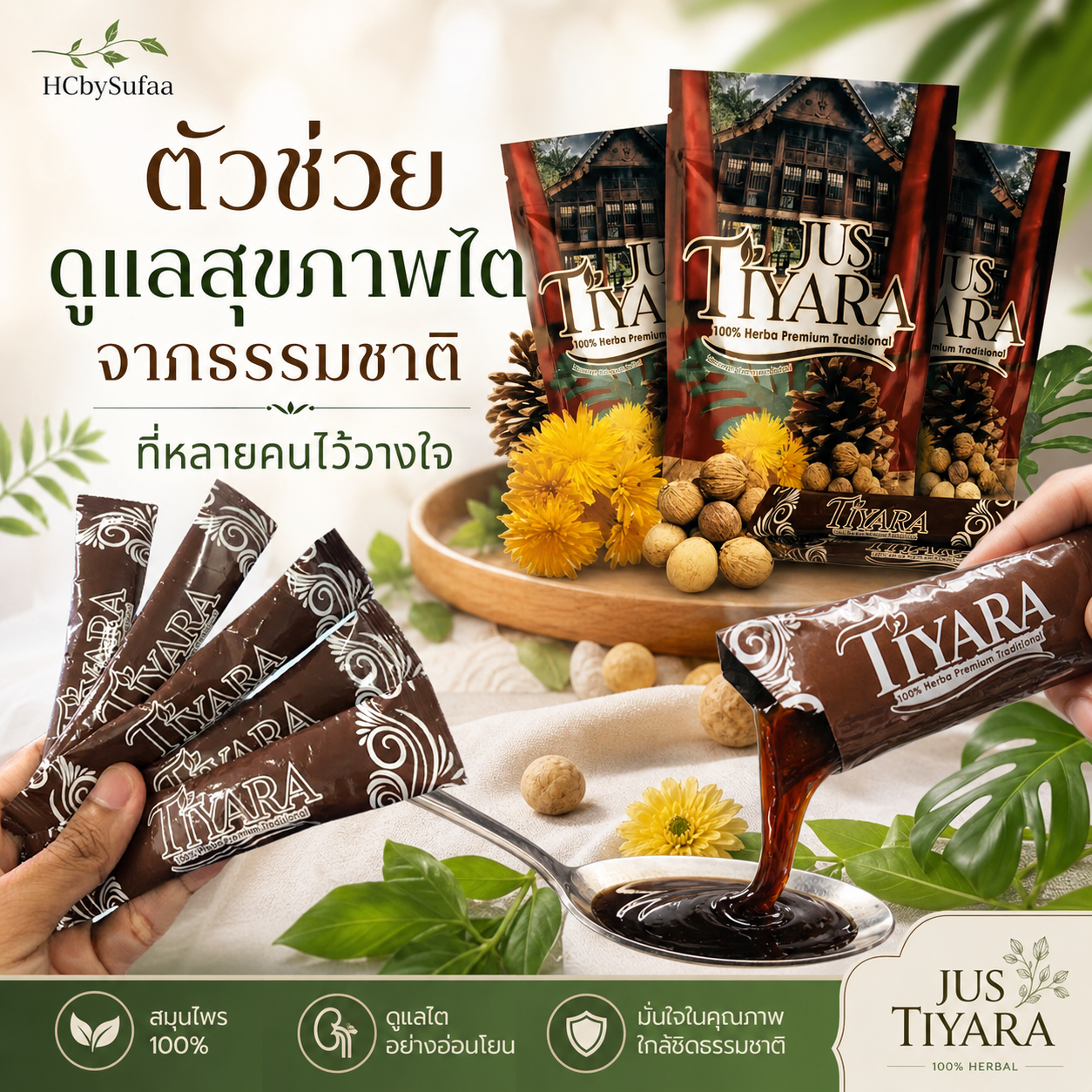 Jus Tiyara ฉีกซอง เทใส่ช้อน พร้อมดื่ม